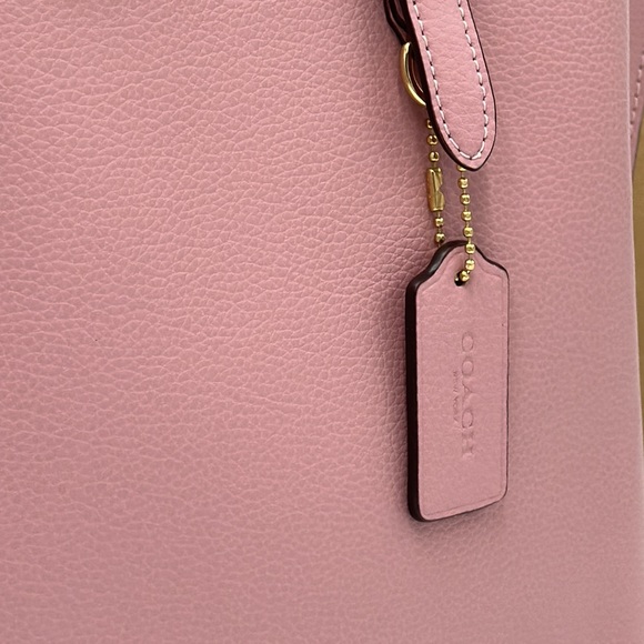 HOT DEAL 🔥Coach Mollie Shoulder Tote Bag Leather Pink color - Picture 7 of 16